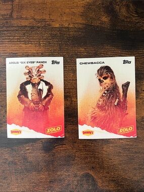 Topps Denny's SOLO Star Wars Trading Cards Chewbaca Collectible